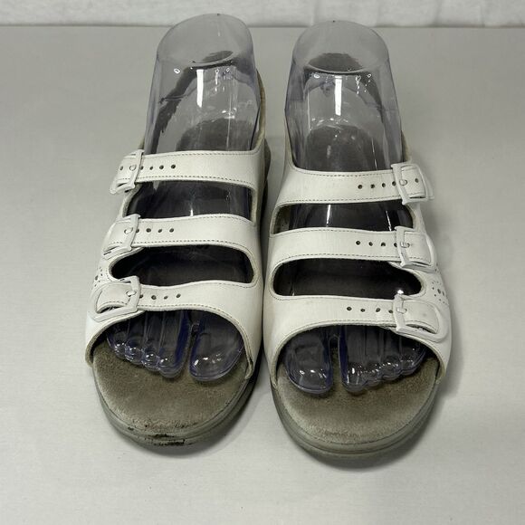 SAS Women’s Size 7 M Tripad Comfort Trio II 3 White Strap Leather Sandals - Picture 2 of 7